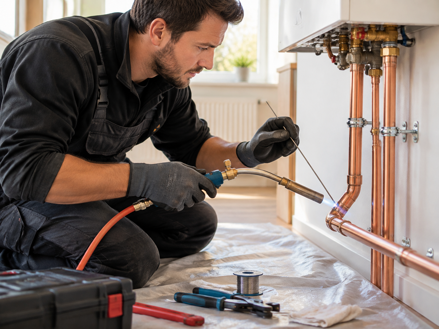Reparatur einer Rohrleitung